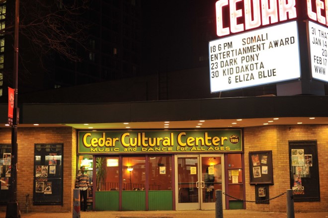 A young Somali man waits outside the Cedar Cultural Center, host of the 2011 Somali Entertainment Awards. Since Minneapolis has one of the largest collective communities in the diaspora, famous artists, athletes, and musicians came from all over the globe.