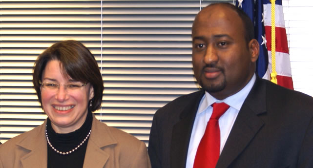 Senator Amy Klobuchar and Said Ali
